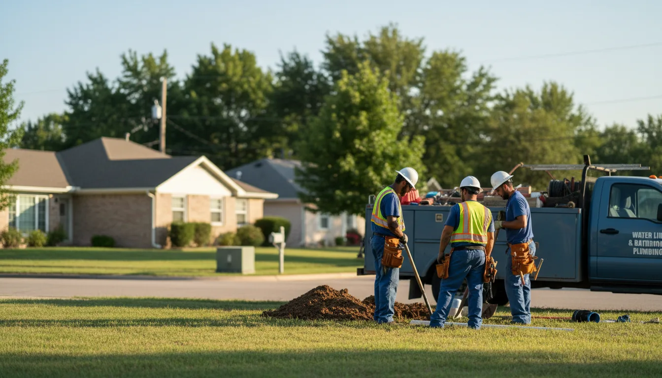 Residential water line and bathroom plumbing service in Straughn, IN